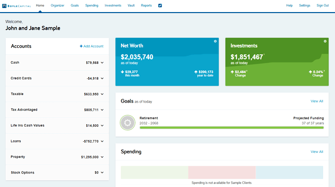 boyle client login dashboard preview